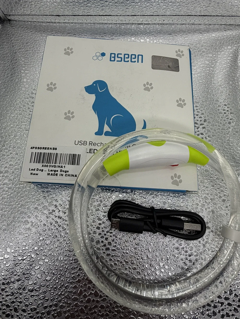 USB Rechargeable LED Dog Collar High Visibility Safety Light Up Collar New